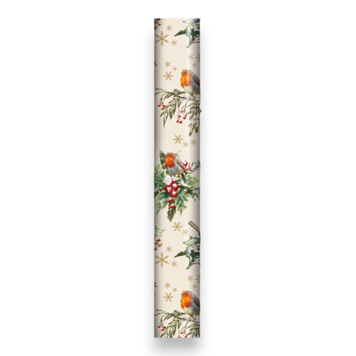 Picture of CHRISTMAS BIRDS TRADITIONAL WRAPPING ROLL 70CM X 7 METRES